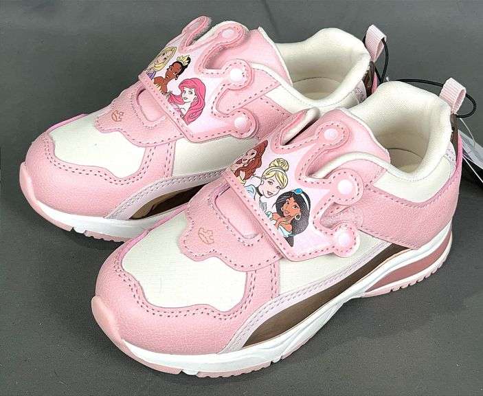 Brand New Super Cute Girl's Size 9, Disney Princess Light-Up Tennis Shoes.