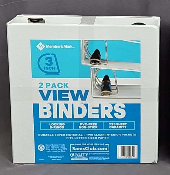 Brand New Pack of Two 3-Inch, 3-Ring Binders. Both for one money.