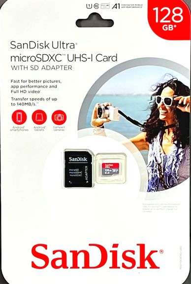 New SanDisk Ultra 128GB Memory Card W/ SD Adapter.