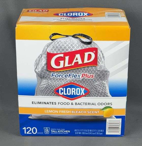 Brand New Box Of Glad ForceFlex Plus w/ Lemon Scent.