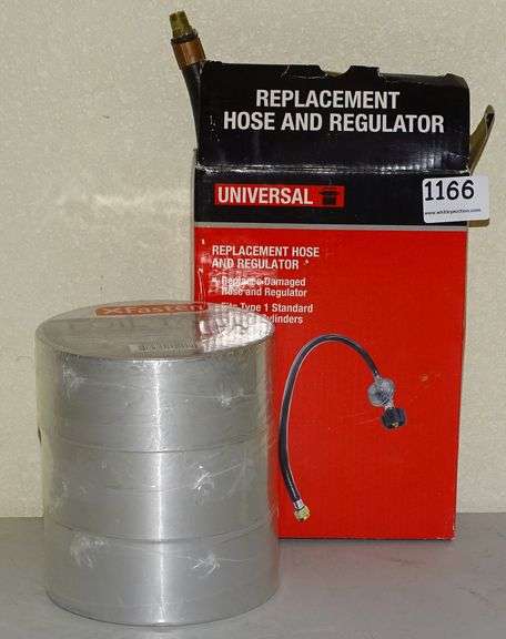 Brand New 3 Roll Pack Of Foil Tape & Replacement Hose Regulator. All for one money.