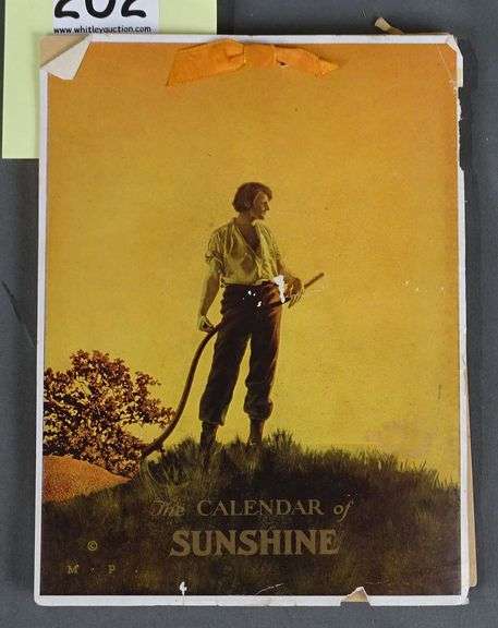 1928 "The Calendar of Sunshine" Paper Calendar, 8"x6".