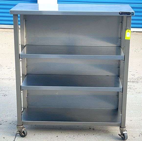 Wasserstrom Stainless Steel Rolling Cart - Adjustable Shelves