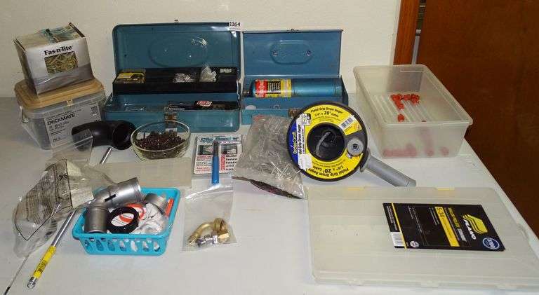Torch, Sewer Snake, Divided Organizers, Fasteners & More. All for one money.