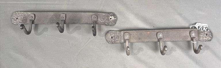 Vintage Hand-Hammered Iron Wall Hooks - Two Times the Money