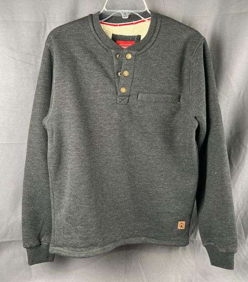 Chemise Homme Coleman Henley Doublée Sherpa - Gris Anthracite - Taille M - NEUVE