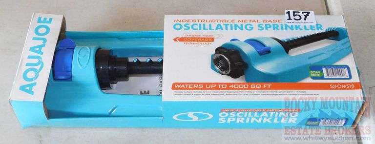 New AquaJoe Oscillating Sprinkler. Covers up to 4,000 square feet.