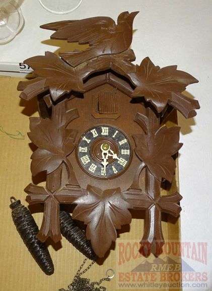 Vintage 2 Weight Made in Germany Cuckoo Clock.