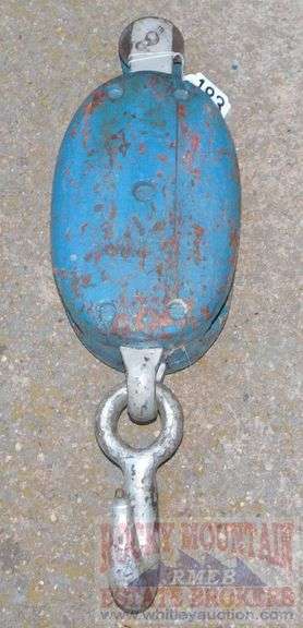 Large Vintage Wood Pulley.