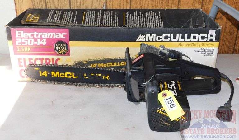 McCulloch Heavy Duty Series, 2.5 HP Electric Chainsaw.