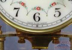 Beautiful Anniversary Clock With Glass Cloche, 12" High