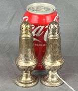 Pair of Newport Weighted Sterling Salt & Pepper Shakers. 2 times the money. Total price is quantity times bid price.  316.8 grams total weight.