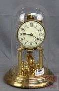 Beautiful Anniversary Clock With Glass Cloche, 12" High