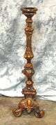 Wonderful Heavily Carved, Atilla's Old World Style Composition Candle Stand with 3-Foot Base, 36" high.