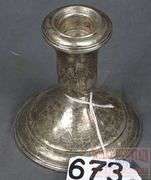 Lord Silver Weighted Sterling Candle Holder. 4" High. 218.5g.