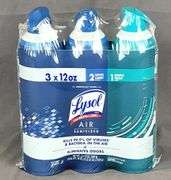 Brand New Lysol Air Sanitizer, White Linen and Simple Fresh Scent.  3 Pack.