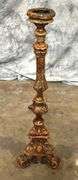 Wonderful Heavily Carved, Atilla's Old World Style Composition Candle Stand with 3-Foot Base, 36" high.