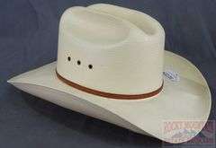 Nicely Seasoned Stetson Straw Cowboy Hat,  Size 7-3/8.