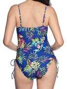 Brand New Loft Ladies Tropical Blue 1-Piece Swimsuit, Size Small. With UPF 50+, removable cups, adjustable straps & 4-way stretch.