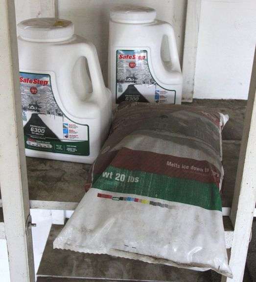 Two like new 1lb. Buckets of safe step and a 20 lb. bag of Ace Hardware Ice Melt. All for one money.