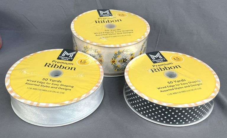 5 Brand New Rolls of Premium Member's Mark Ribbon. 2 Rolls of 2.5