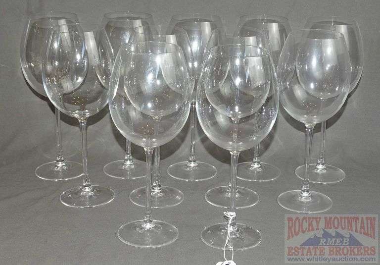 11 Large 10" Wine Stems. All for one money.