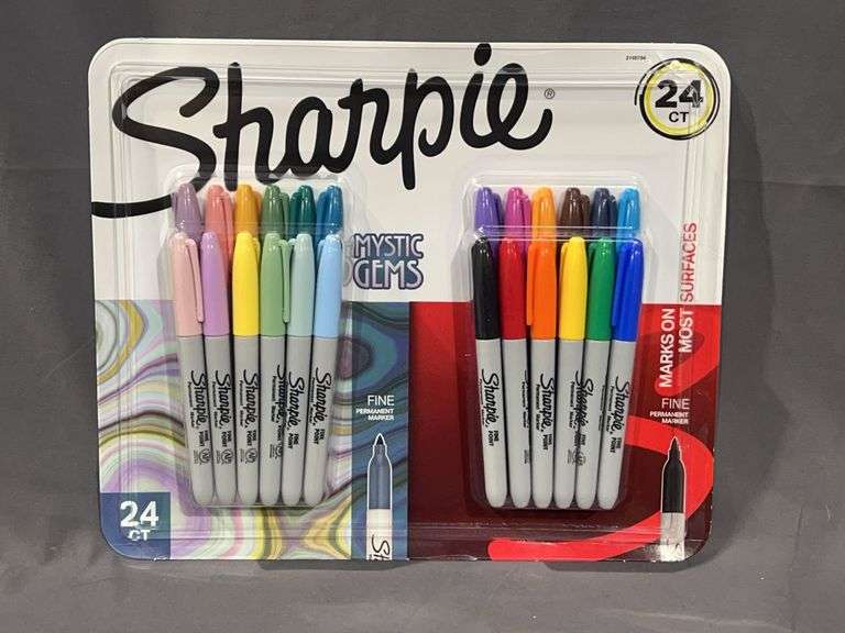 Brand New Pack of 24 Asst. Fine Tip Sharpies, Primary and Pastel Colors.