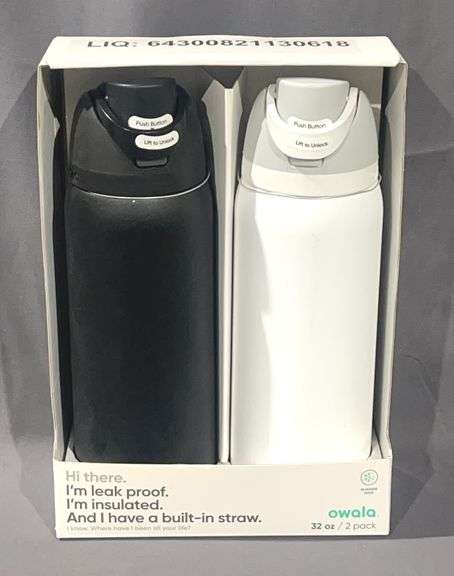 Brand New 2-Pack Owala 32-Ounce Freesip Leak Proof Water Bottles.
