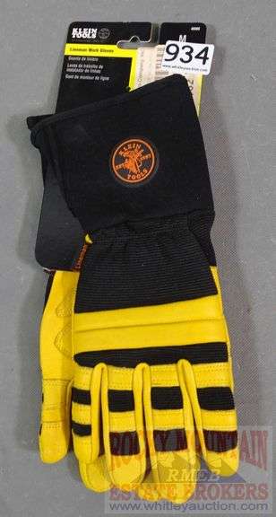 Brand New Klein Tools Size Medium, Lineman Work Gloves 4'' Neoprene Cuff.