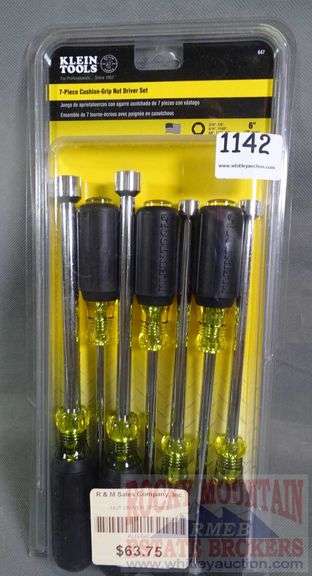 Brand New Klein Tools 7 Pc SAE Cushion Grip Nut Driver Set. - Rocky ...