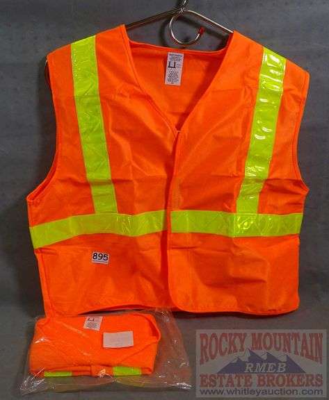 2 New Size 2XL, Mesh Hi-Vis Orange Safety Vests. Two times the money. Total bid is quantity times bid price.