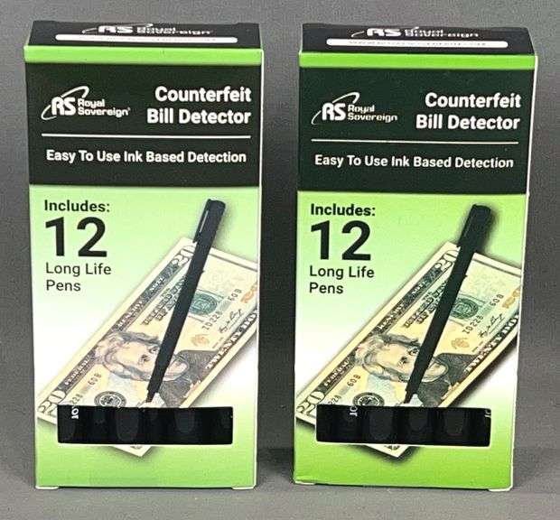 2 Brand New 12-Count Packs Counterfeit Bill Detector Pens [SOLD x2 ...