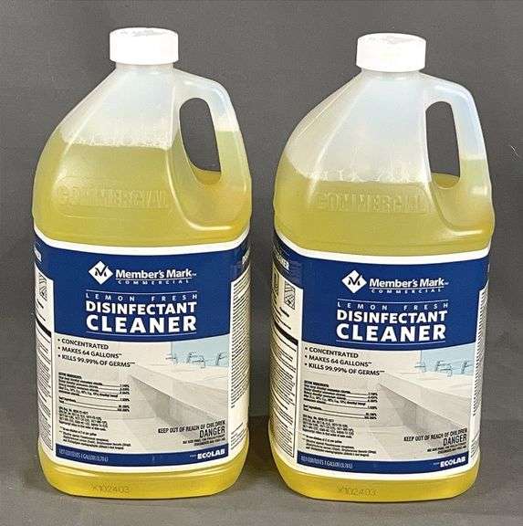 2 Brand New 1-Gallon Jugs Member's Mark Commercial Lemon Fresh Disinfectant Cleaner [SOLD x2 TIMES THE MONEY]