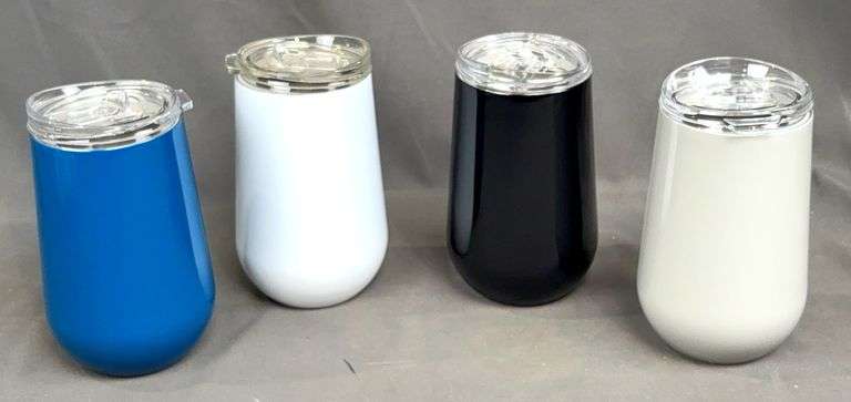 Brand New 4-Pack of 16 oz Stainless Steel Tumblers w/ Lids.