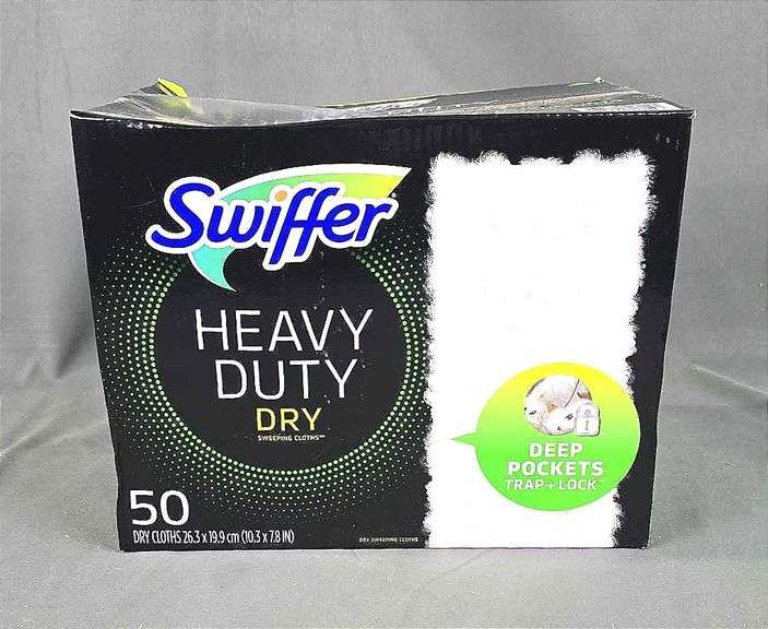 Swiffer Heavy Duty Dry Sweeping Cloths. Approximately 50 Dry Cloths. Box has been opened.