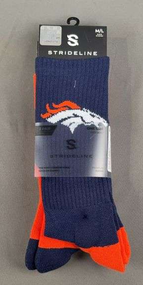 Brand New 2-Pack of Strideline Broncos Premium Socks.