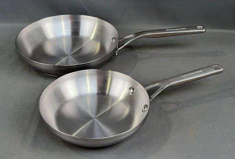 Brand New 2 Pack of Kitchenaid Stainless Steel Pan Set.