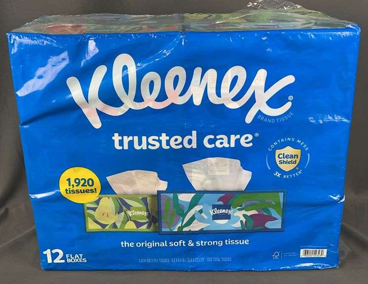 New 12 box pack of Kleenex Ultra Soft tissues. This pack is brand new, but freight damaged. 2 boxes have some dents.