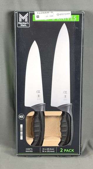 Brand New 2-Pack Of Chef Knives. Set includes an 8" & 10" high carbon stainless steel knives.