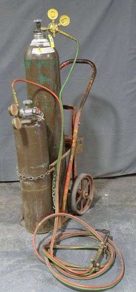 Oxy-Acetylene Set with Harris Model 85 Torch & Heavy Duty Rolling Cart