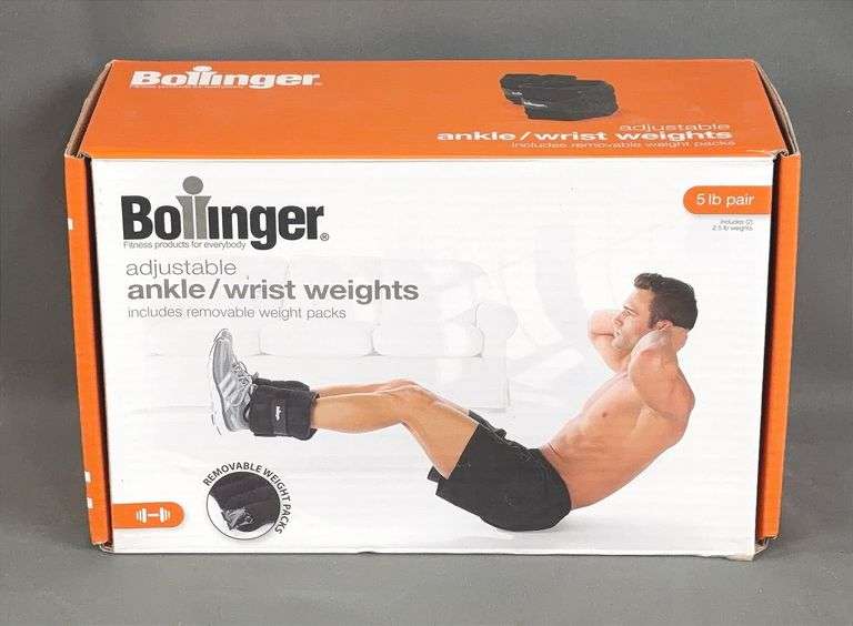 Like New Set  Of 2 Bollinger 5# Adjustable Ankle/Wrist  Weights W/ Removable Weight Packs.