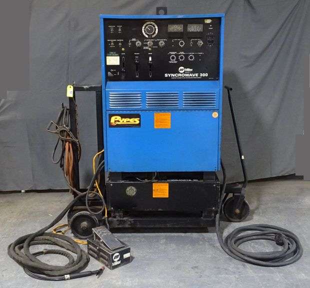 Miller Syncrowave 30, 300-amp, inverter-based AC/DC TIG (GTAW) and Stick (SMAW) welder with Foot Pedal.