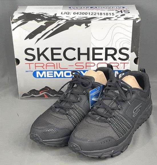 Brand New Men's Size 12, Skechers Black "Escape Plan" Sneakers.