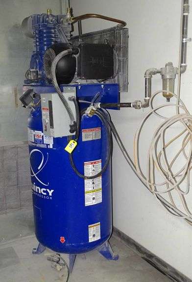 Quincy QT-7.5 Vertical 80-Gallon Industrial Air Compressor - 7.8 HP