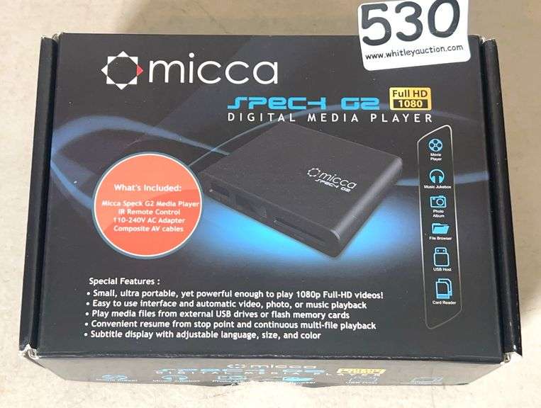 Micca Speck G2 Digital Media Player 1080p USB SD Card TV Playback Box ...