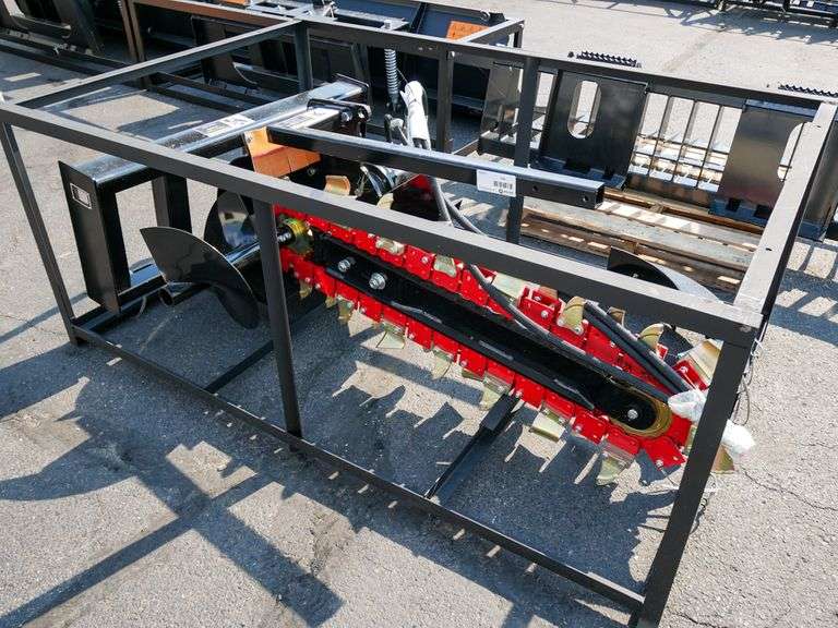 New TMG 36in Trencher Attachment to Fit Skid Steer Loader - Roller Auctions