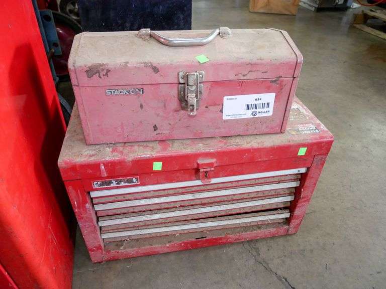 Craftsman Tool Box with StackOn Tool Box Roller Auctions