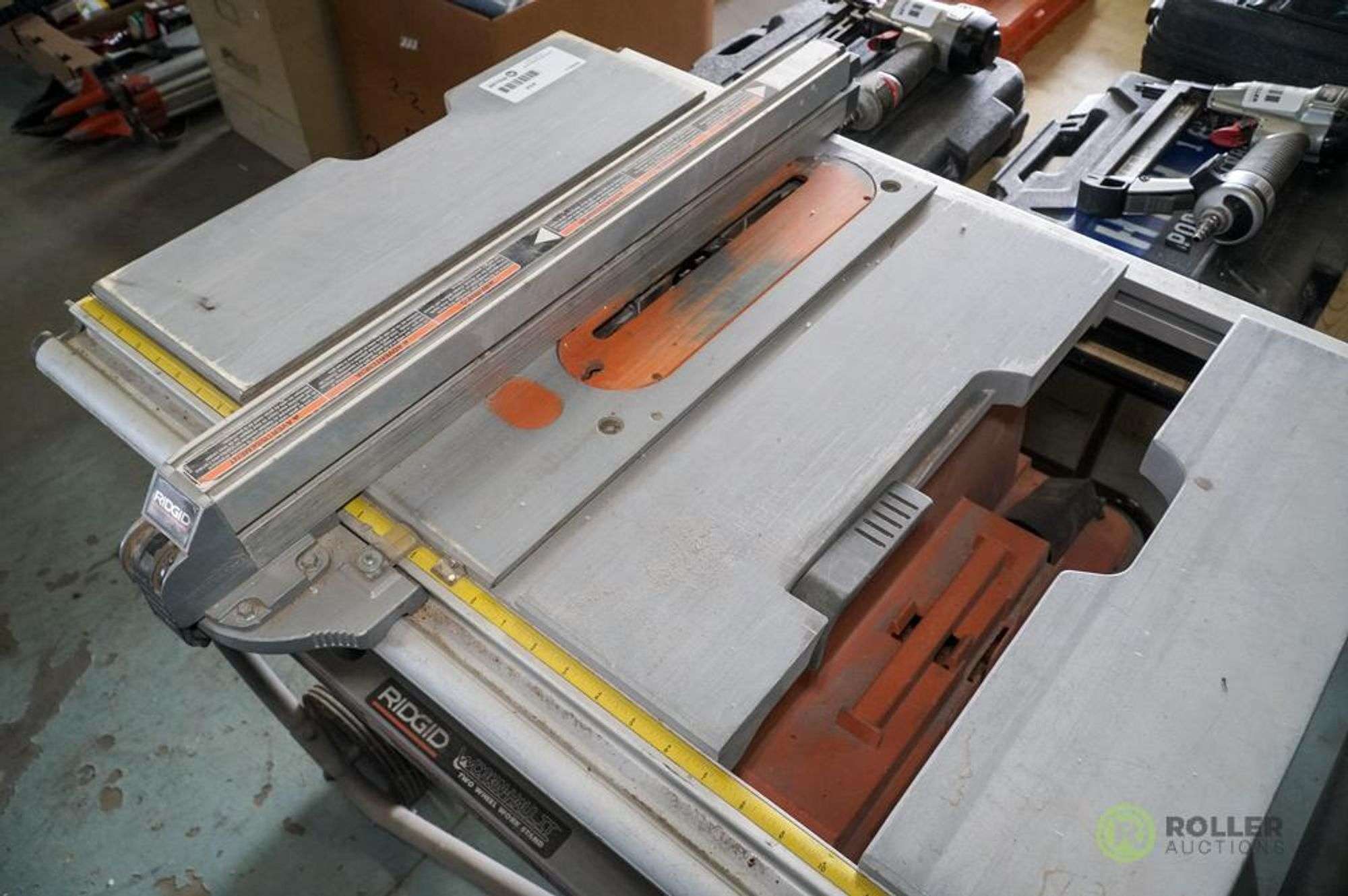 Rigid TS2400-1 Table Saw With Work-N-Haul It 2-Wheel Work