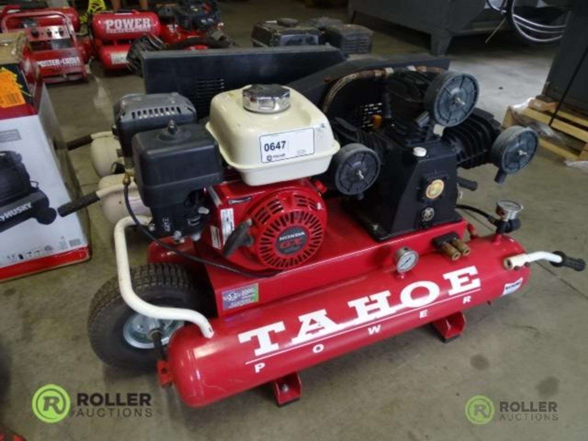 Tahoe Power Twin Cylinder Air Compressor With Honda GX200 Gas