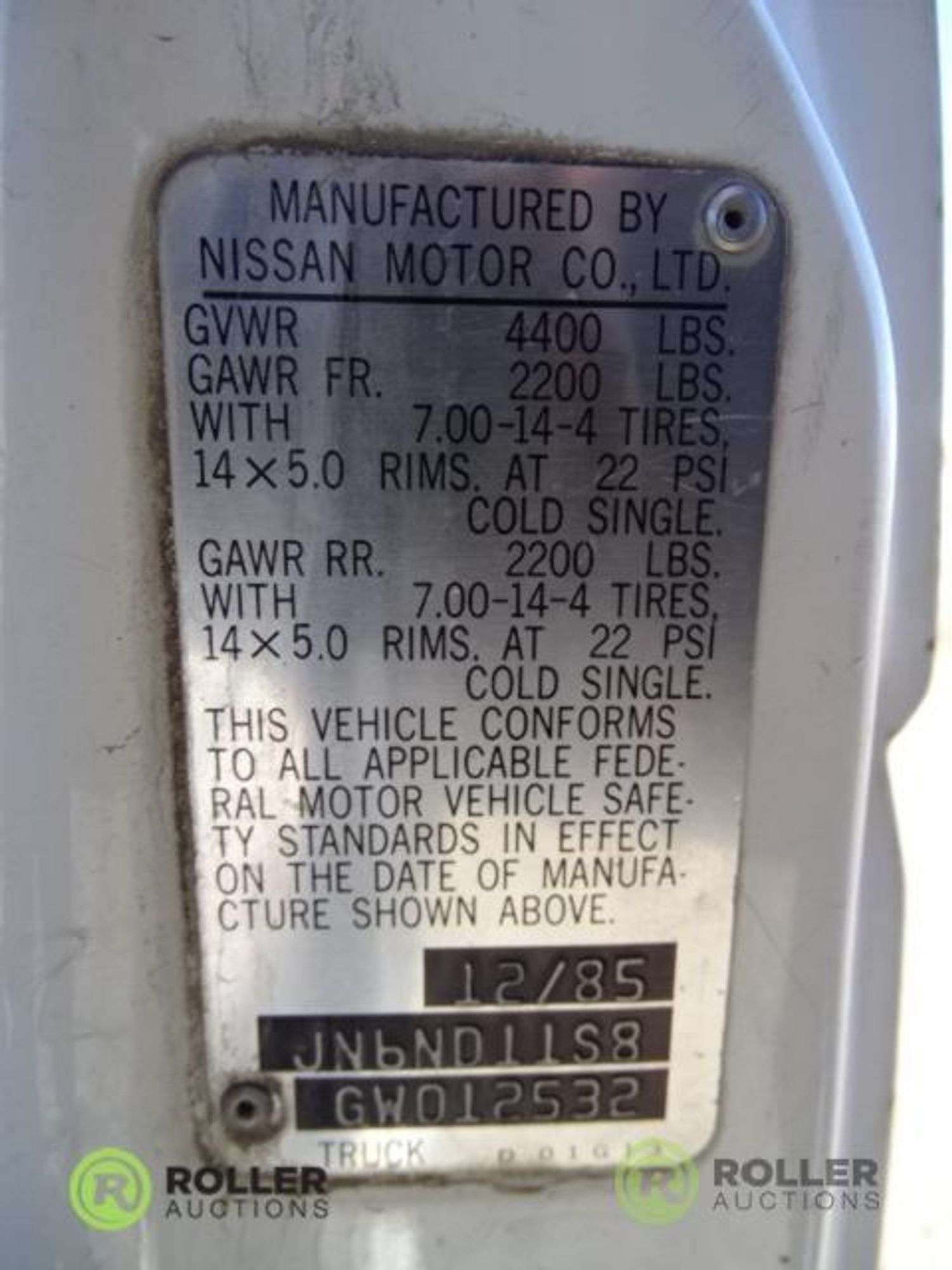 1986 NISSAN PICKUP, Z24 V6, Manual, ODOMETER READS:275874 Mileage